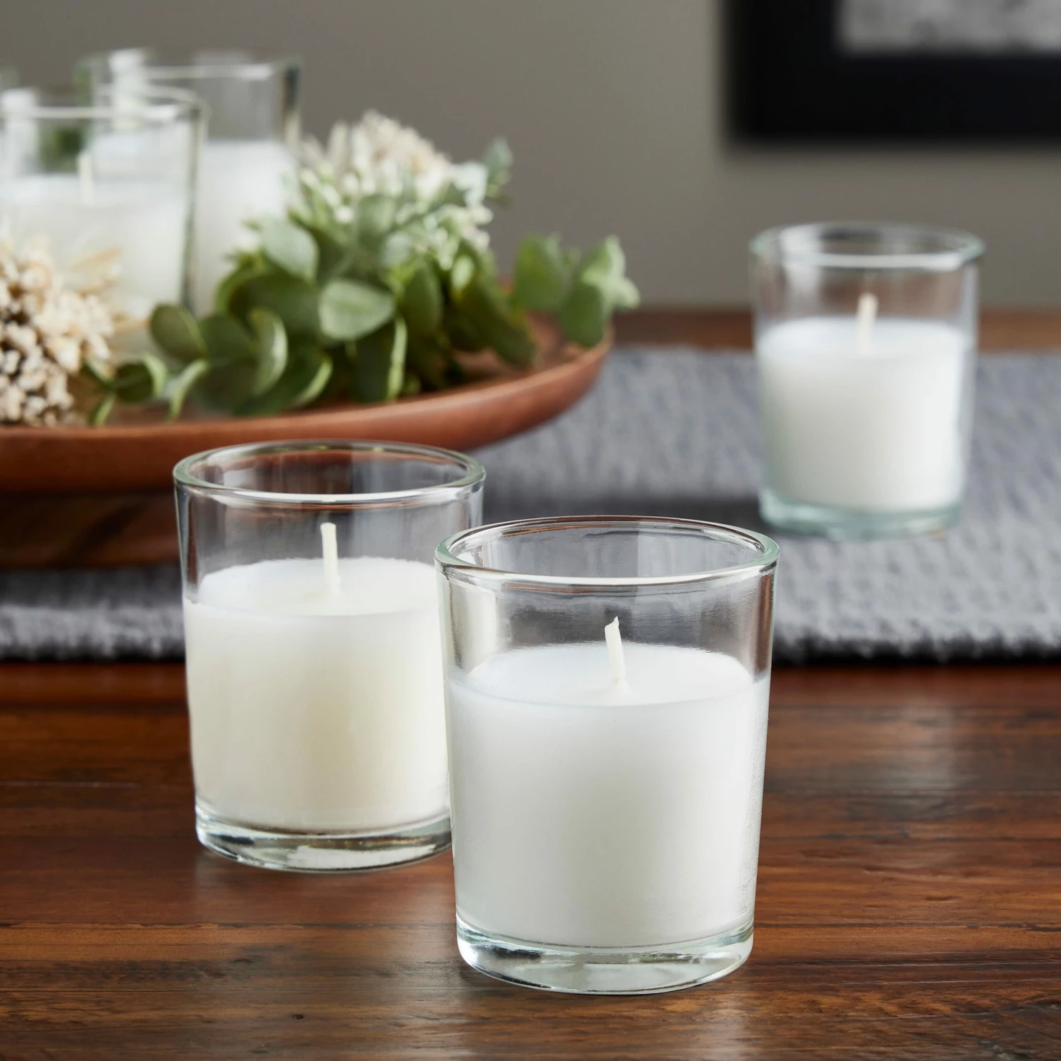 12 Ivory Glass Votive Candles By Ashland® Basic Elements™ - Image 6
