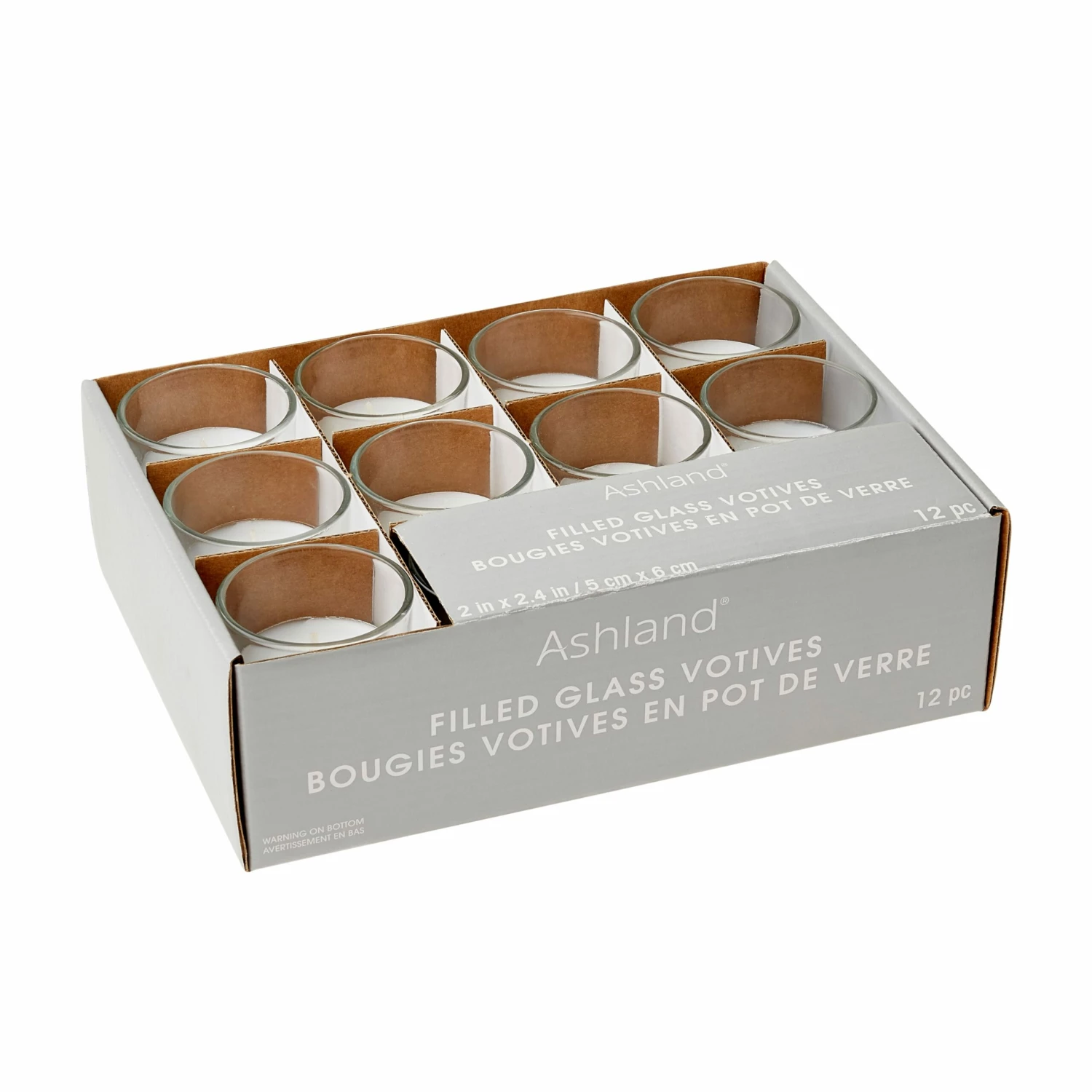 12 Ivory Glass Votive Candles By Ashland® Basic Elements™ - Image 7