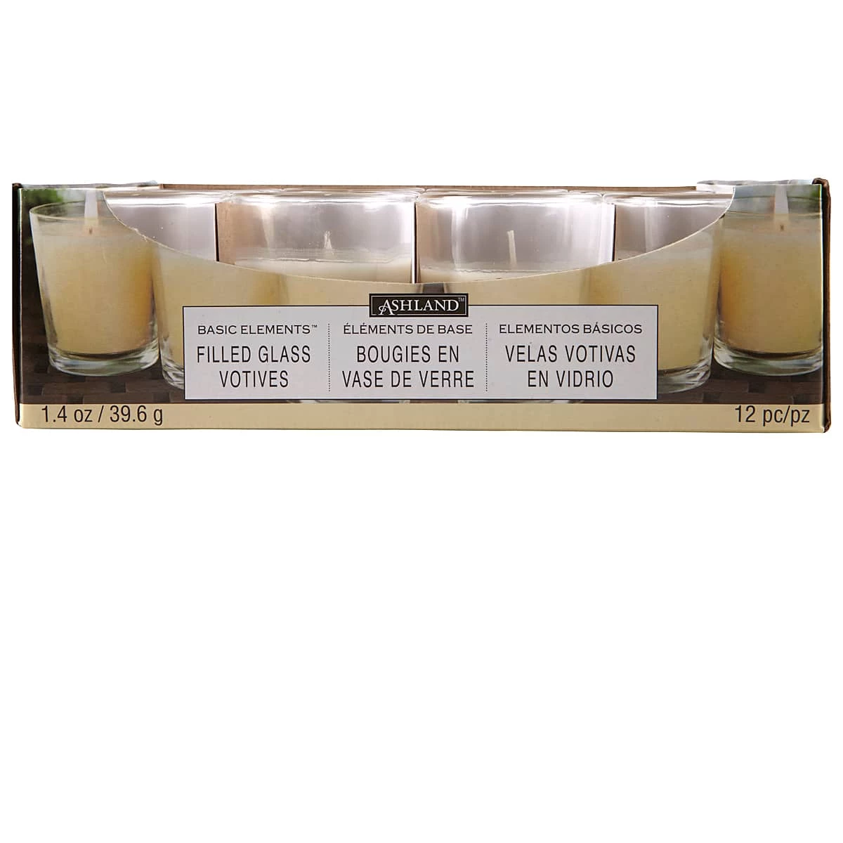 12 Ivory Glass Votive Candles By Ashland® Basic Elements™ - Image 3