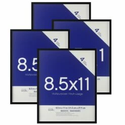 4 Pack Multipurpose 8.5" X 11" Wall Frames, Basics By Studio Décor®