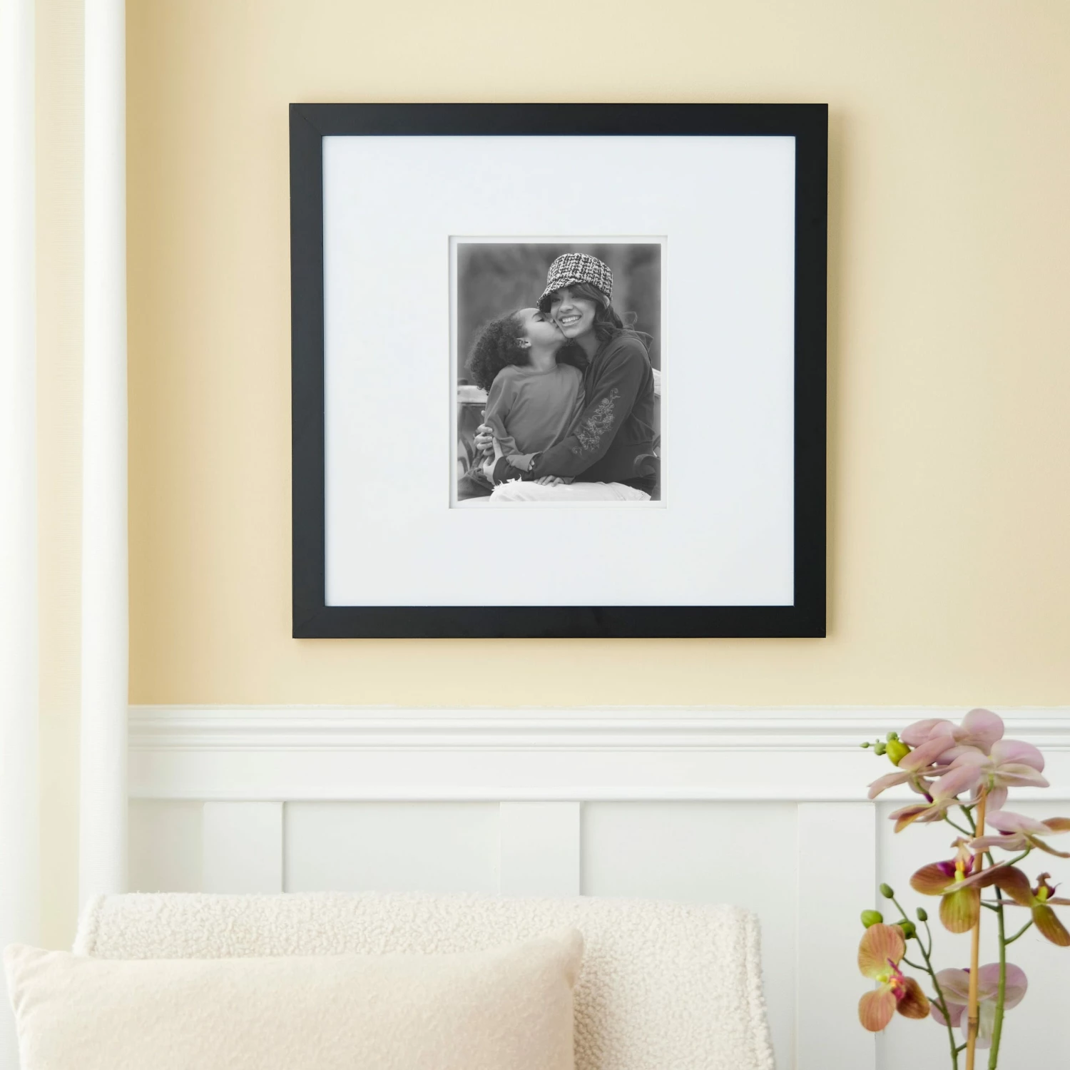 Black Square Gallery Wall Frame With Double Mat By Studio Décor® - Image 2