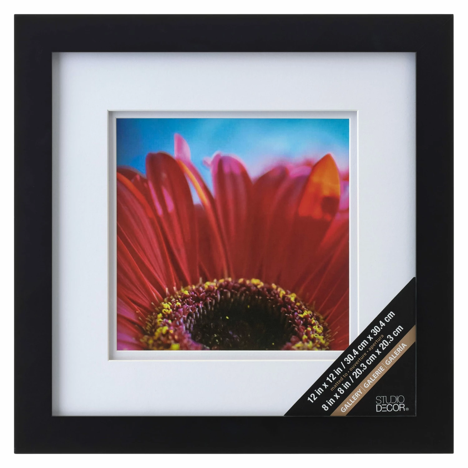 Black Square Gallery Wall Frame With Double Mat By Studio Décor® - Image 3