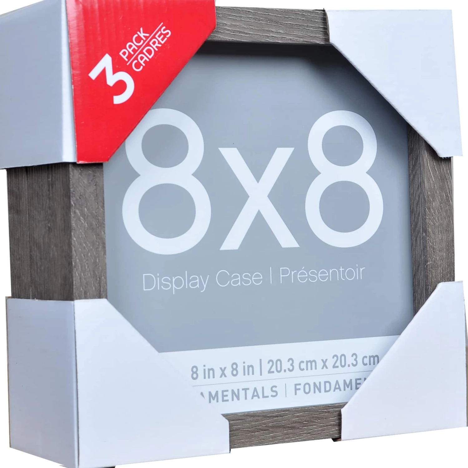 3-Pack Gray 8" X 8" Shadow Boxes, Fundamentals By Studio Décor® - Image 2