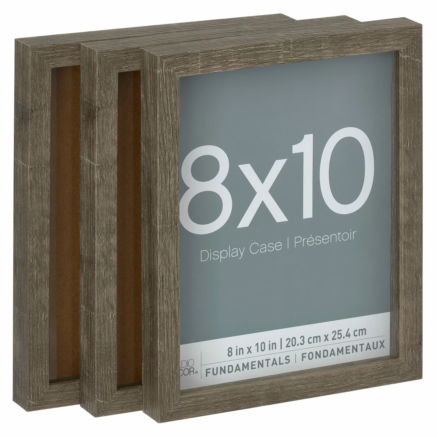 3-Pack Gray 8" X 10" Shadow Boxes, Fundamentals By Studio Décor®
