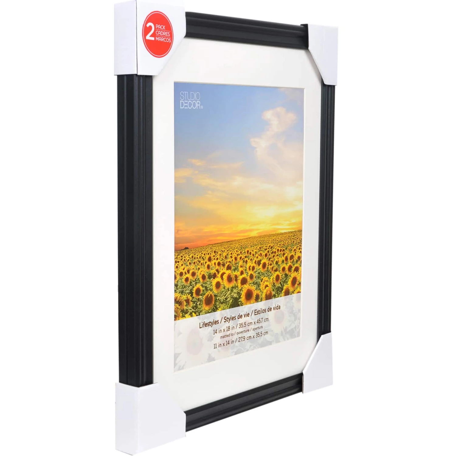 2 Black Frames With Mat, 11" X 14", Lifestyles By Studio Décor® - Image 4