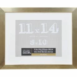 Gold Metallic Belmont Frame With Mat By Studio Décor®
