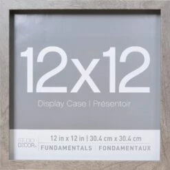 2 Pack Gray Fundamentals 12" X 12" Shadowbox By Studio Décor®