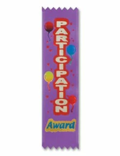 Beistle Pack Of 30 Purple "Participation" School And Sports Award Ribbons 6.25"