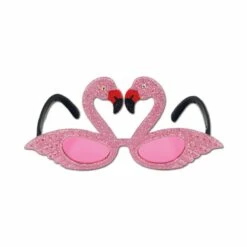 Party Central Pack Of 6 Pink And Red Luau Glittered Flamingo Party Eyeglasses Costume Accessories - One Size