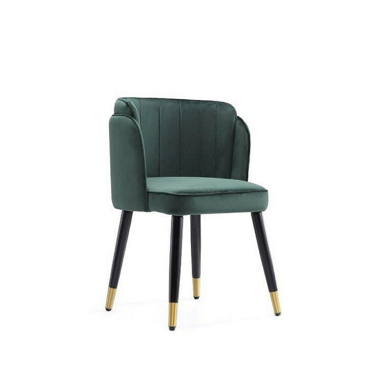 Manhattan Comfort Zephyr Velvet Dining Chair In Hunter Green