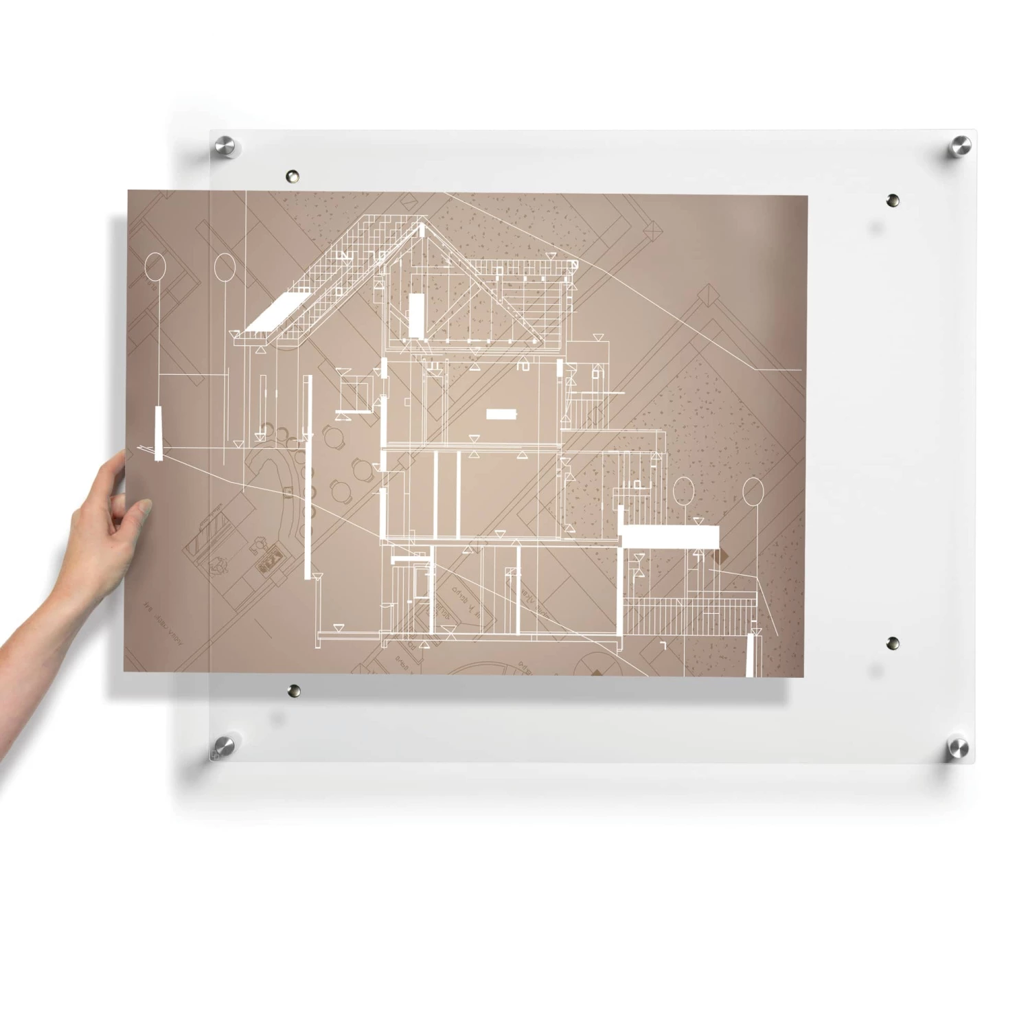 Wexel Art Easy Change Acrylic Floating Frame With Silver Hardware - Image 4