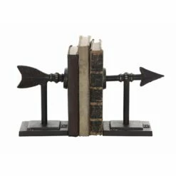 Bronze Arrow Cast Iron Bookends Set