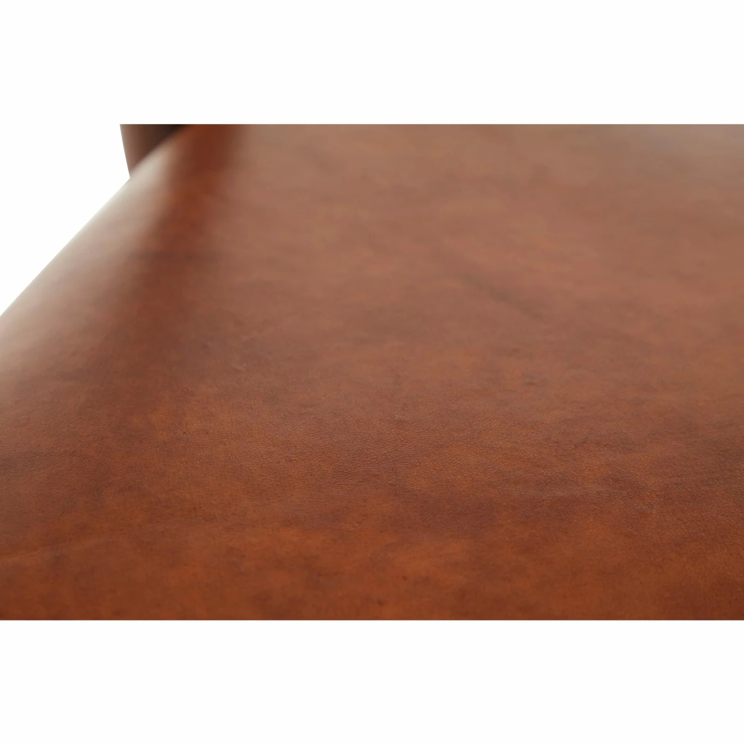 Brown Leather & Teak Contemporary Dining Chair - Image 6