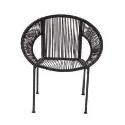 Black Metal Contemporary Outdoor Chair