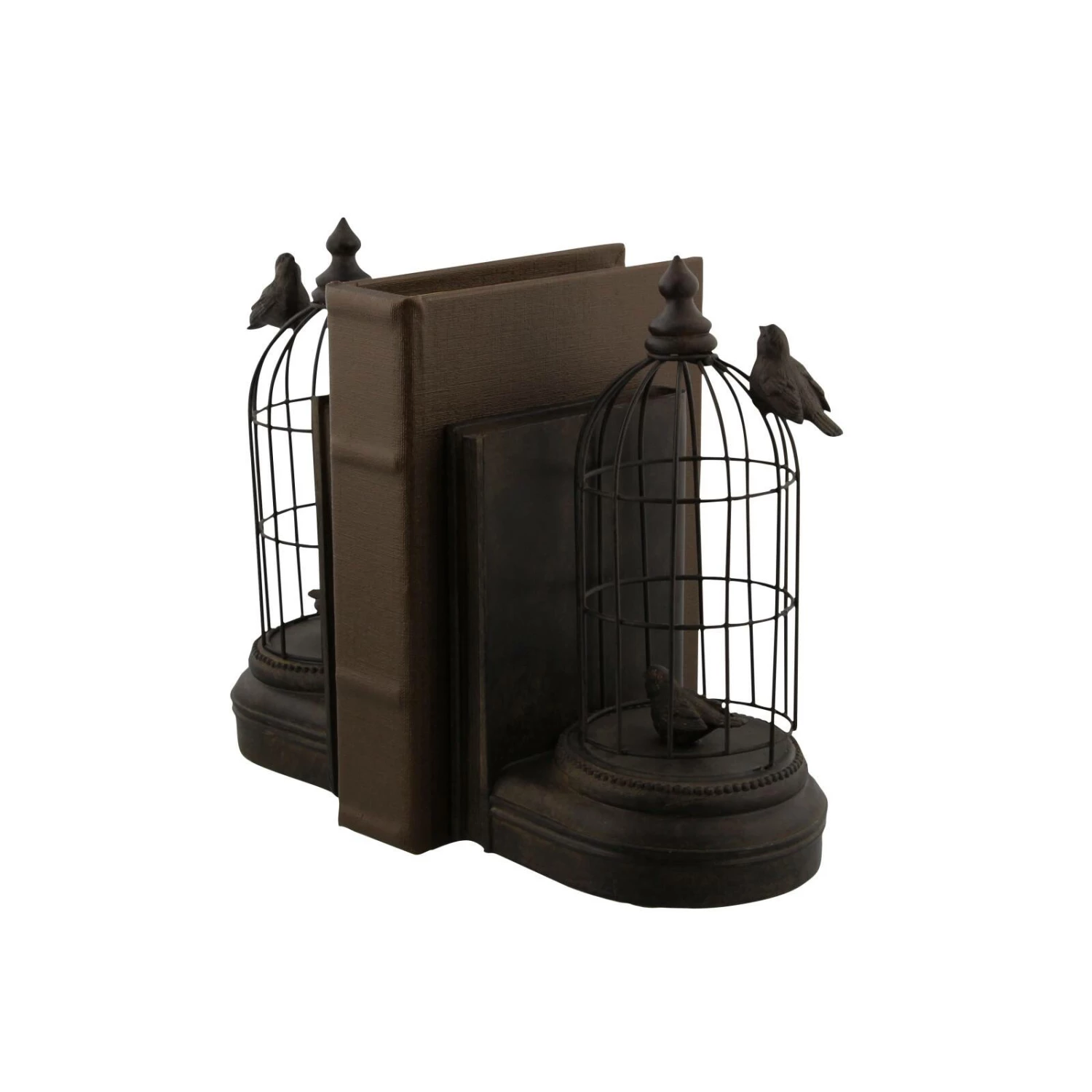 Black Metal Farmhouse Birdcage Bookends Set - Image 8