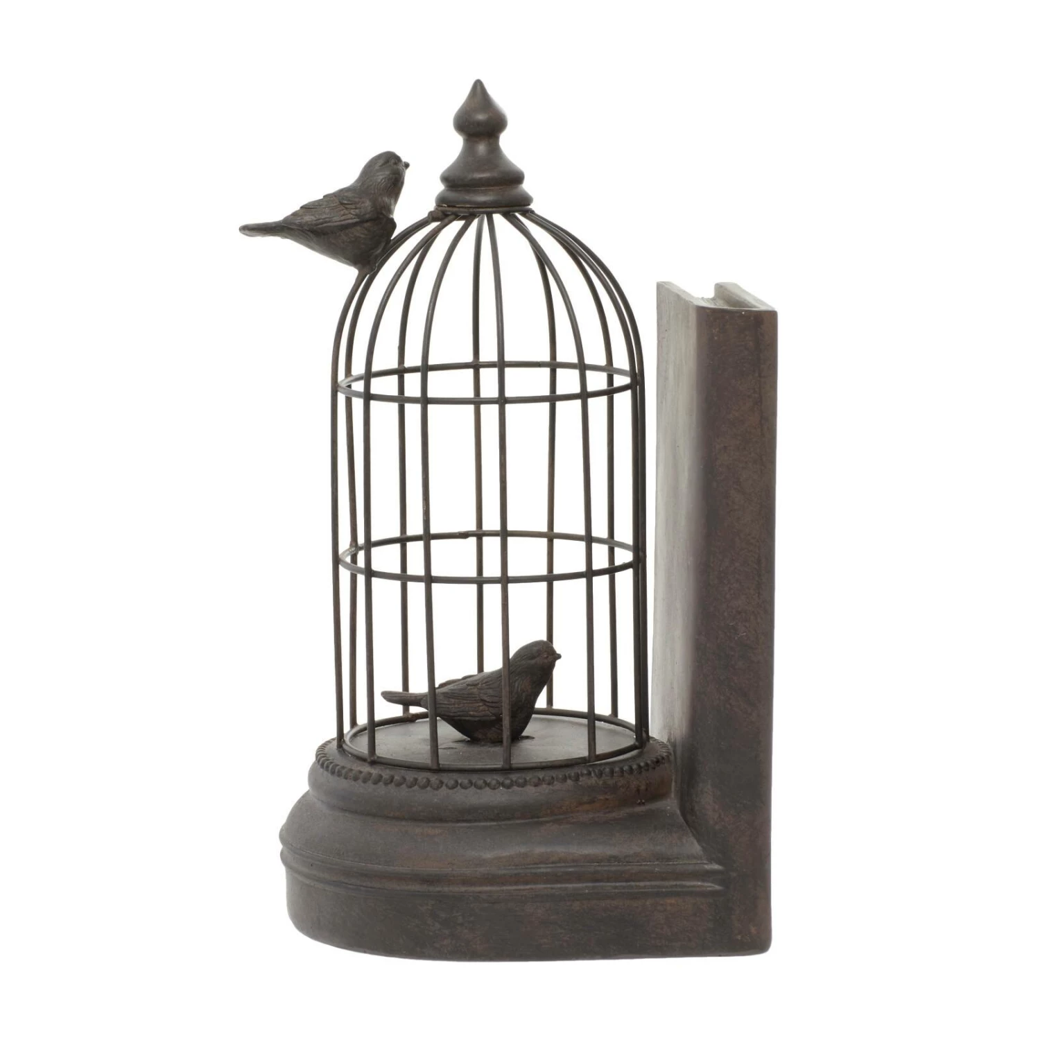 Black Metal Farmhouse Birdcage Bookends Set - Image 9