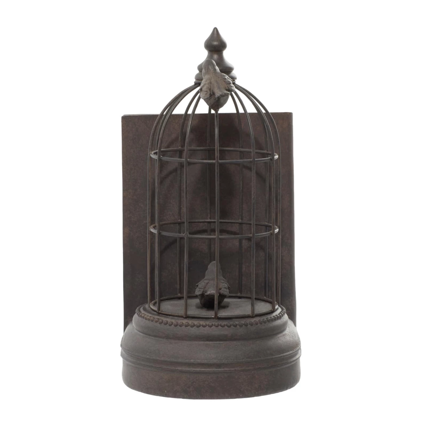 Black Metal Farmhouse Birdcage Bookends Set - Image 2