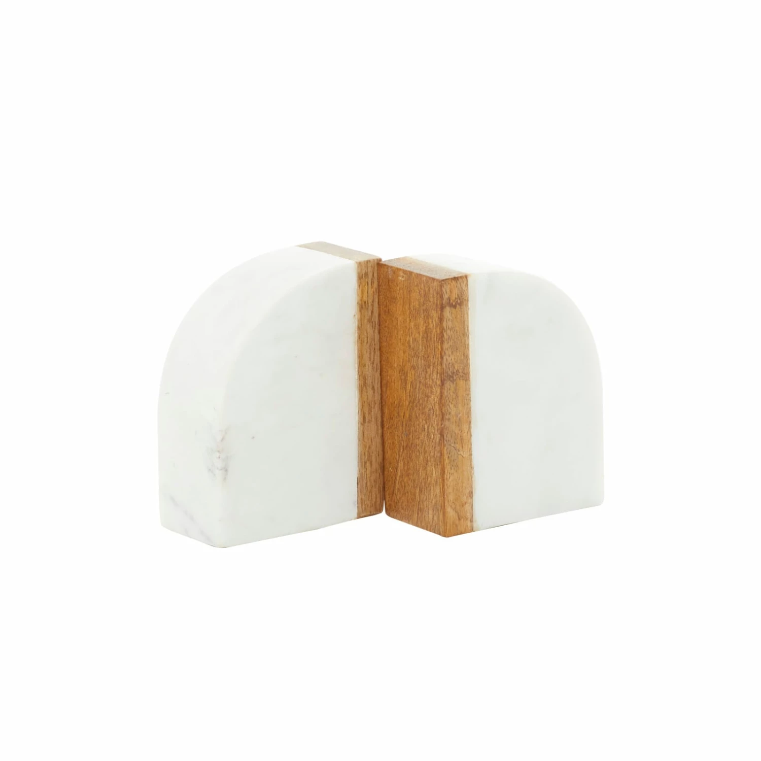 5" White Marble Modern Bookends, 2ct. - Image 2