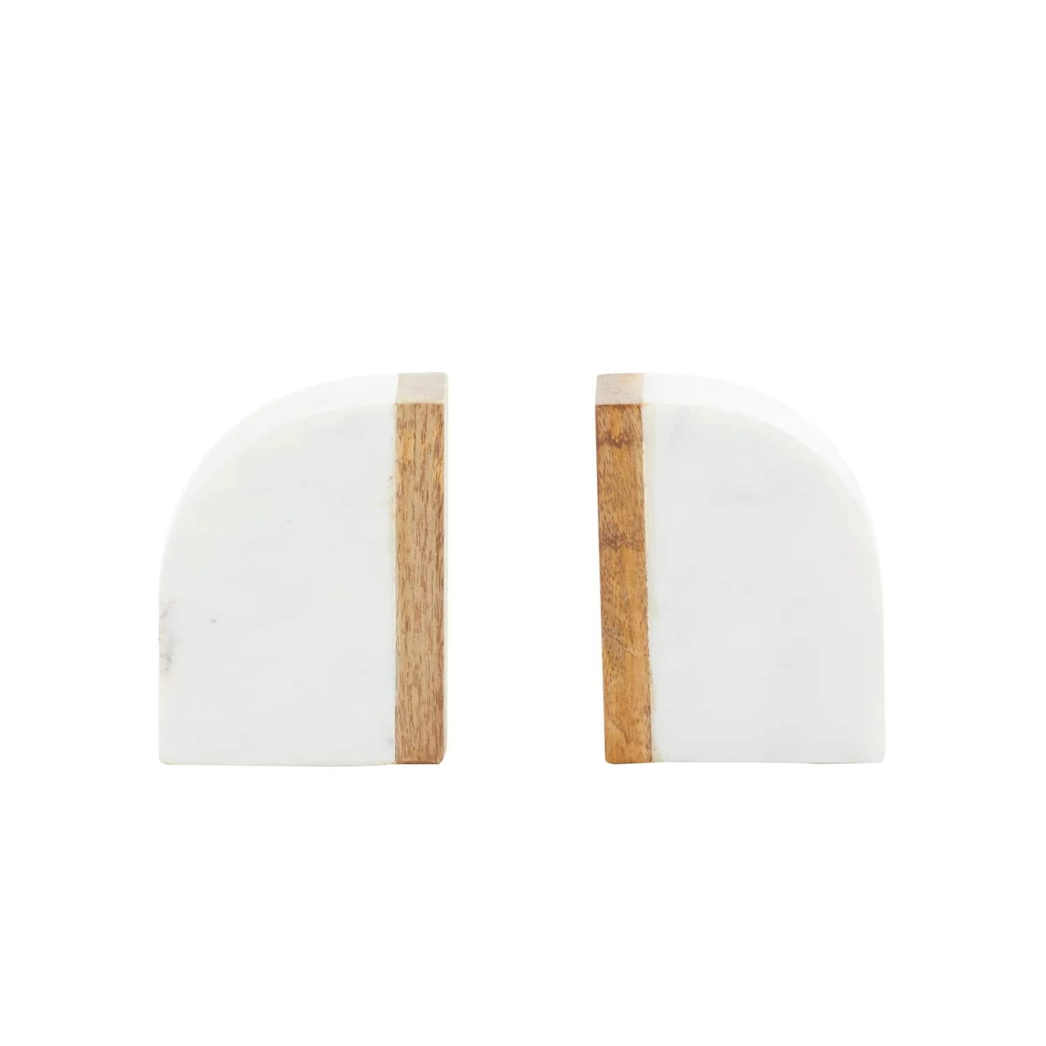 5" White Marble Modern Bookends, 2ct. - Image 3