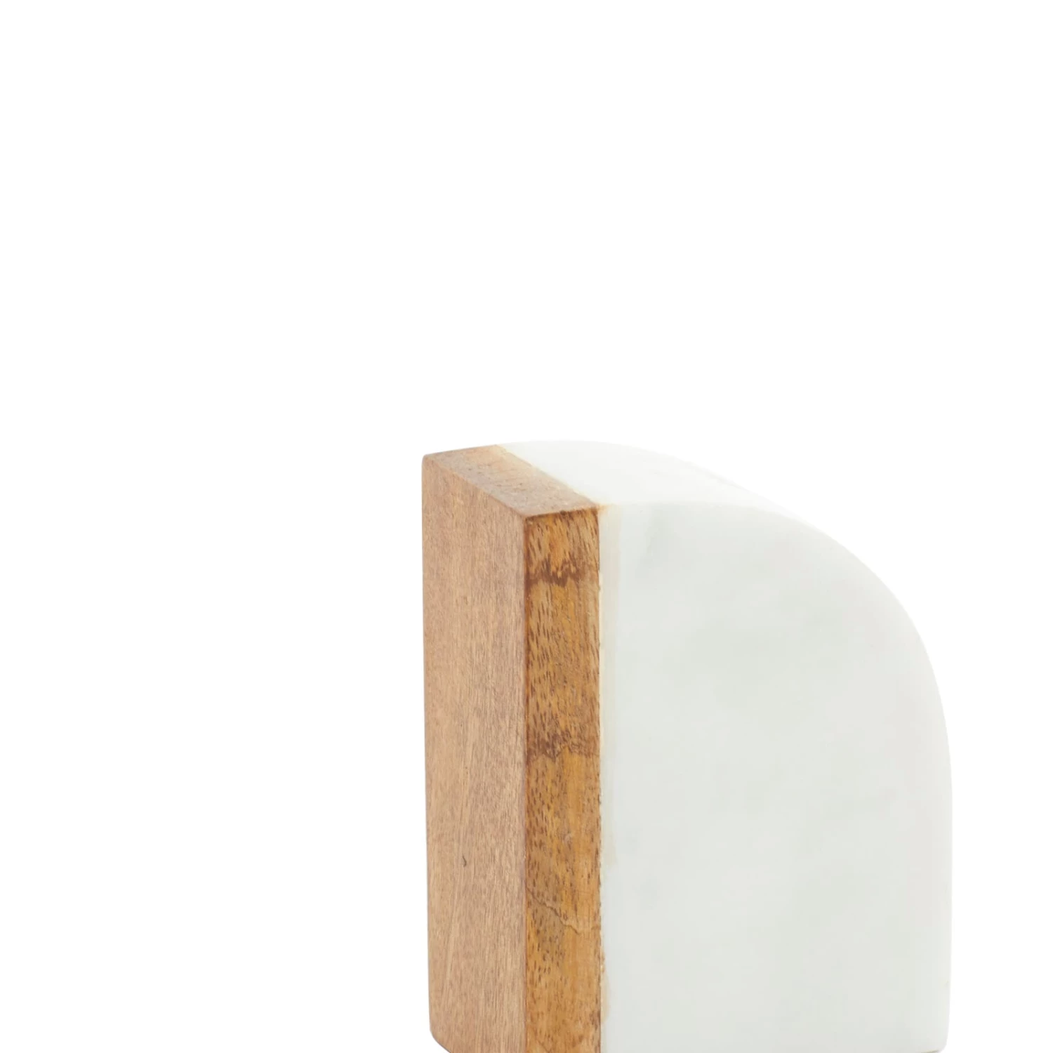 5" White Marble Modern Bookends, 2ct. - Image 4