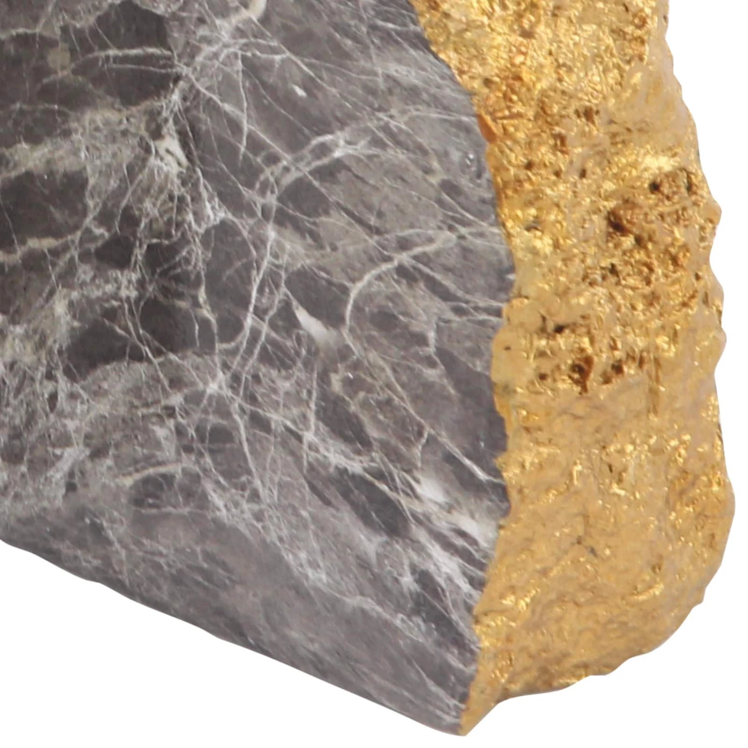 CosmoLiving By Cosmopolitan 7" Gray Glam Stone Bookends, 2ct. - Image 3