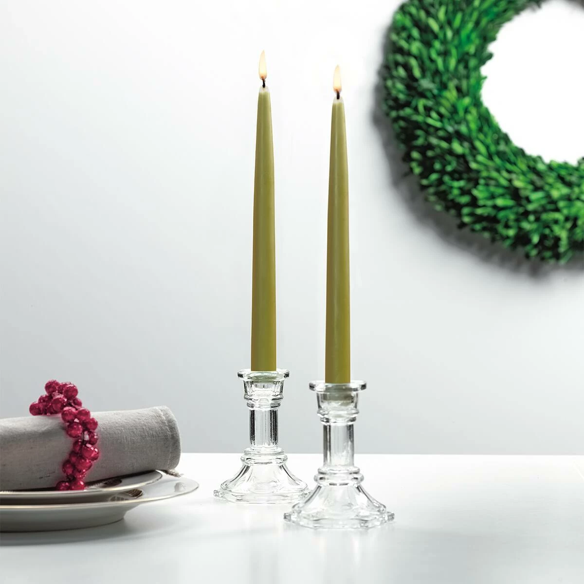 Root Candles 9" Bayberry Dipped Taper Dinner Candles, 2ct. - Image 2