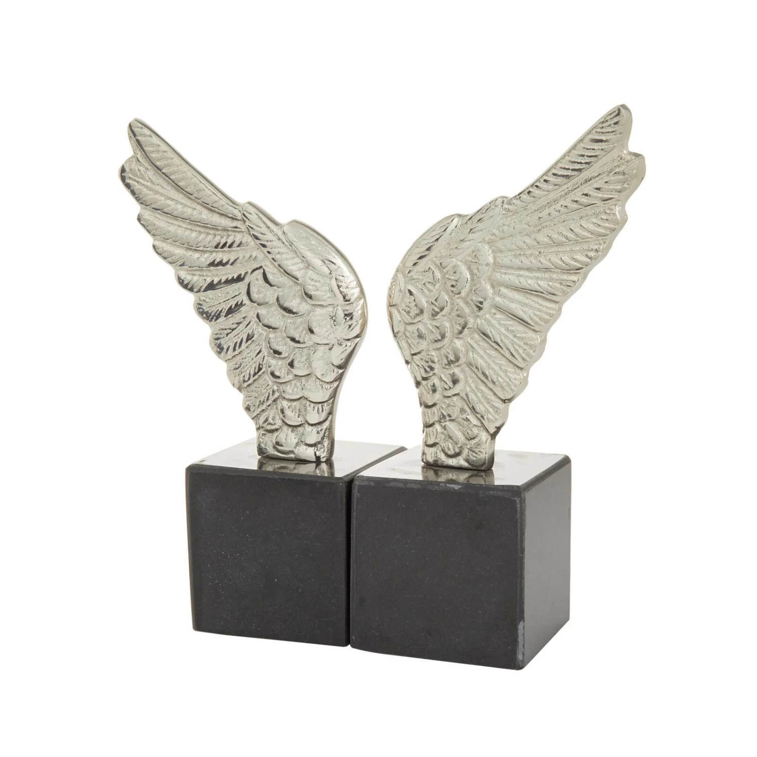 10" Angel Wing Aluminum Bookend Set - Image 2