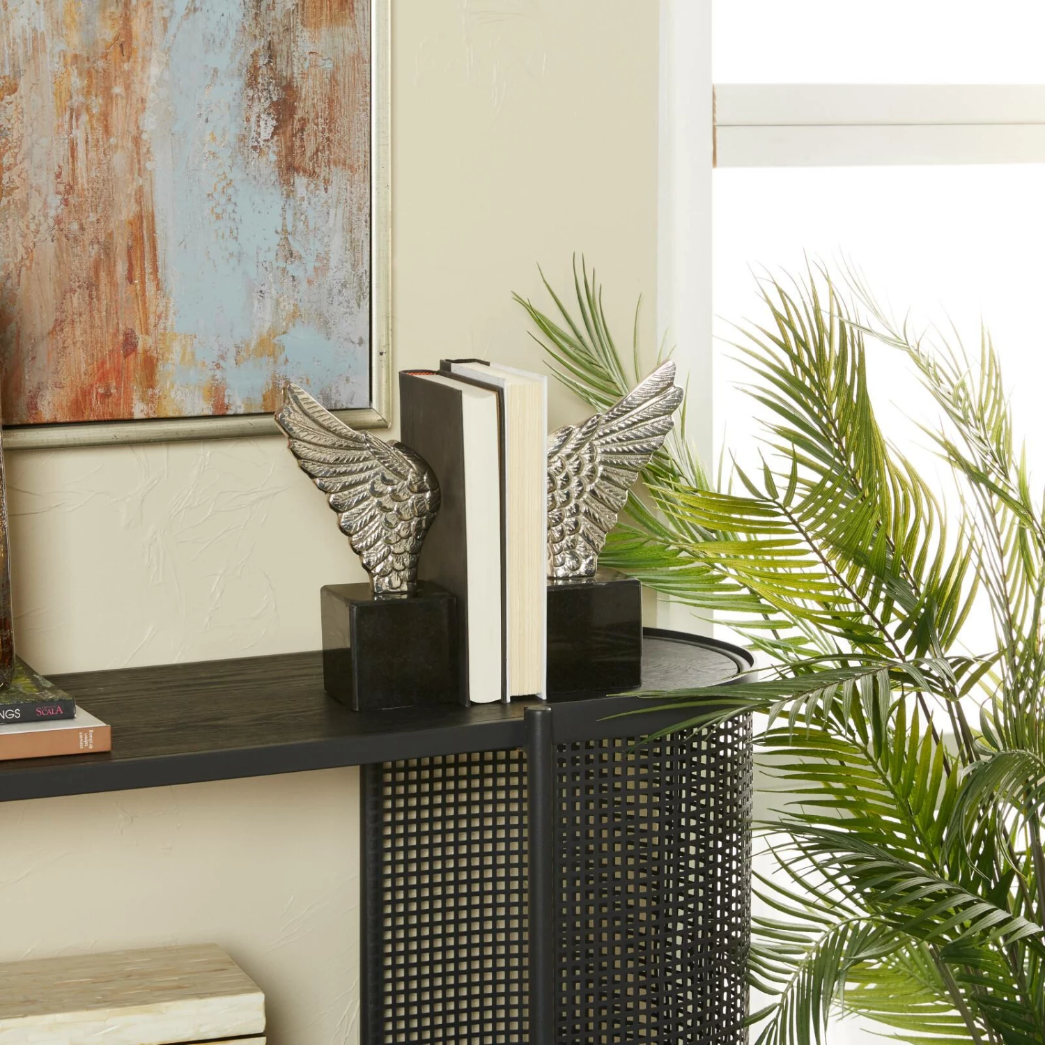 10" Angel Wing Aluminum Bookend Set - Image 6