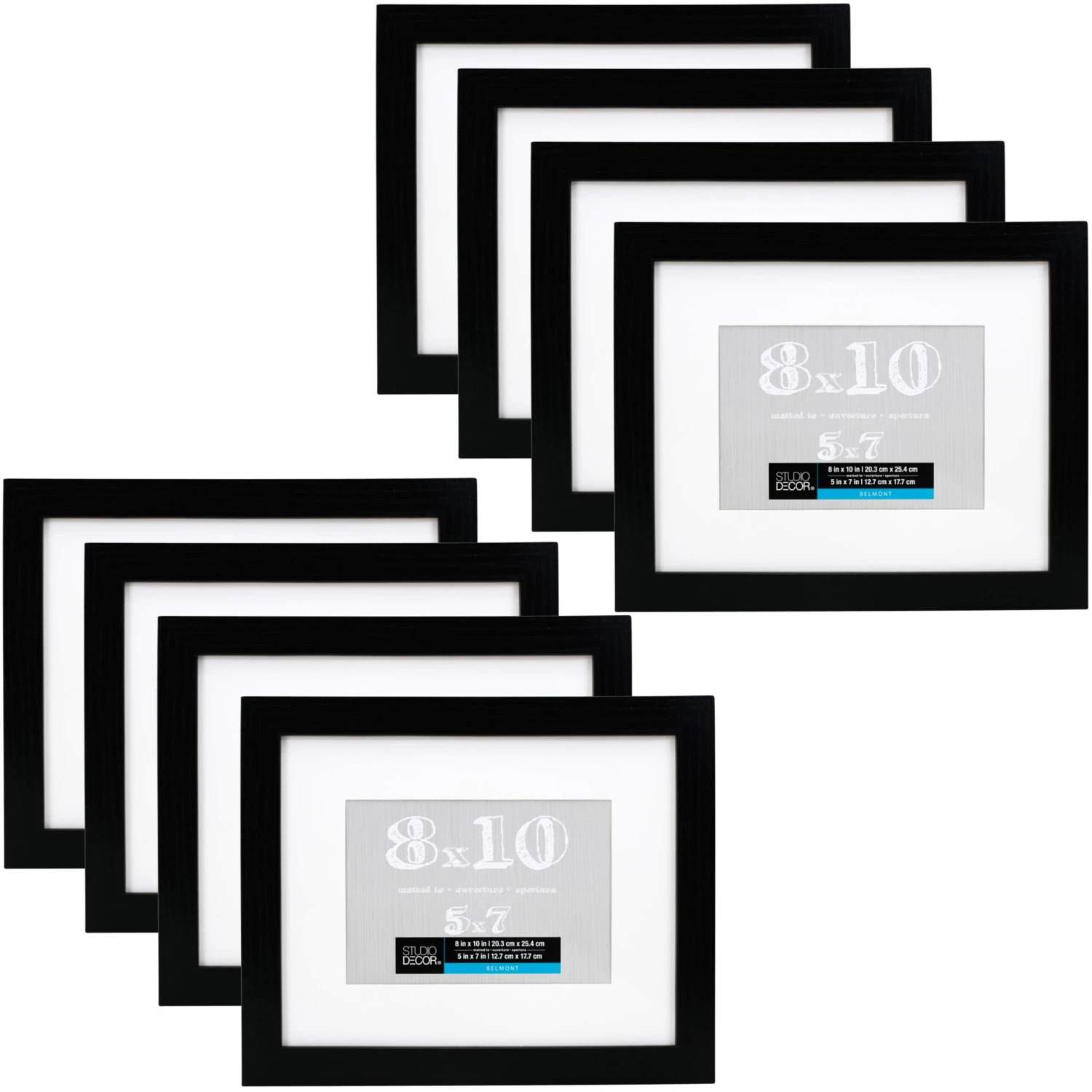 8 Pack: Black Belmont Frame With Mat By Studio Décor® - Image 10