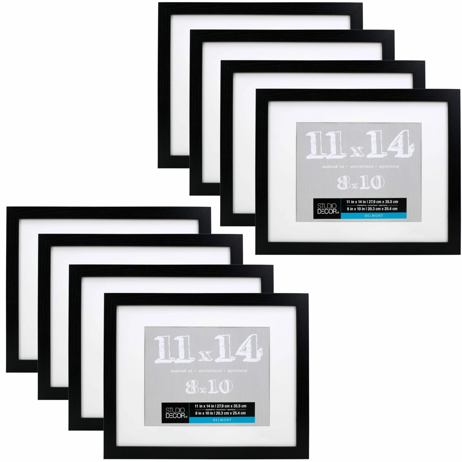 8 Pack: Black Belmont Frame With Mat By Studio Décor®