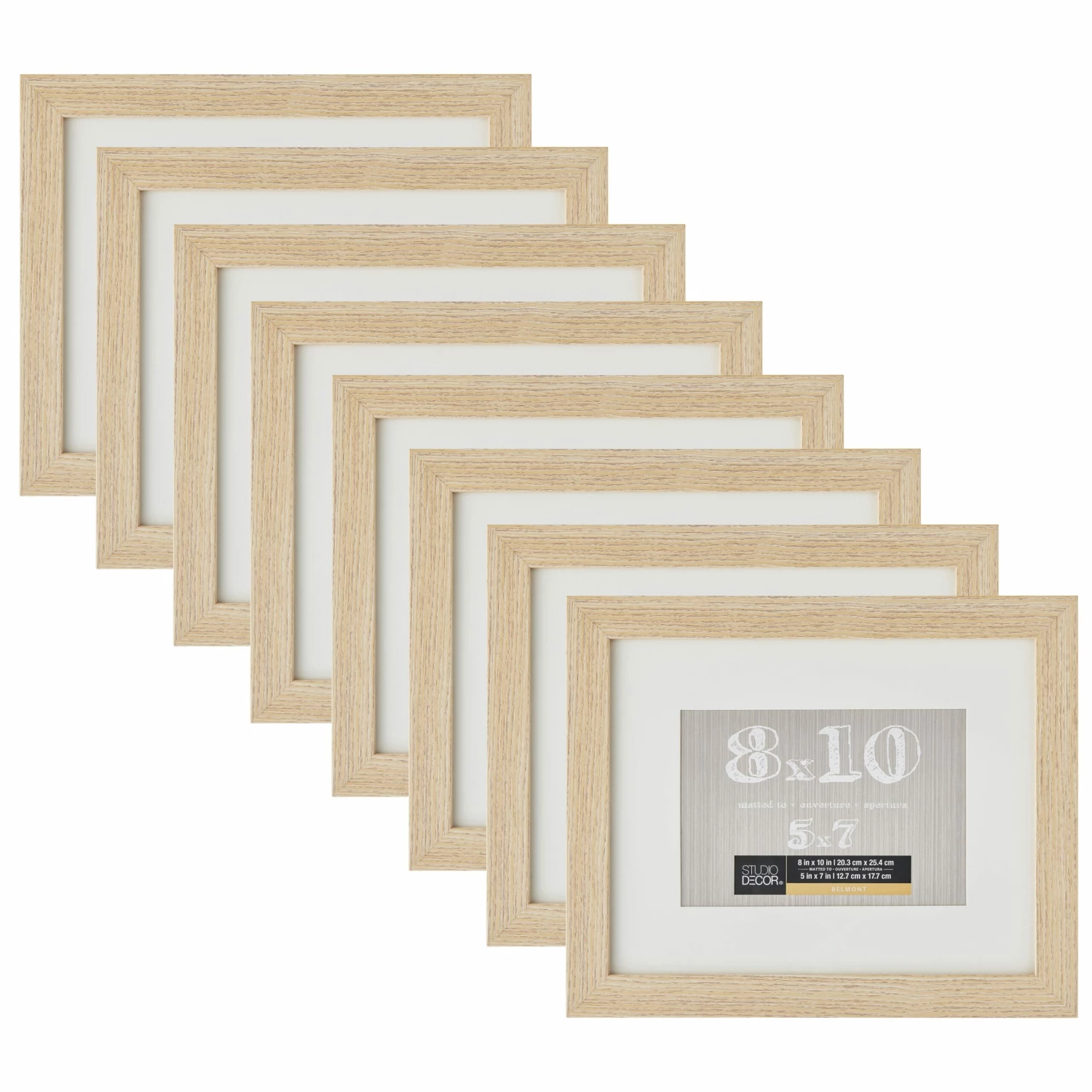 8 Pack: Blonde Frame With Mat, Belmont By Studio Décor® - Image 10