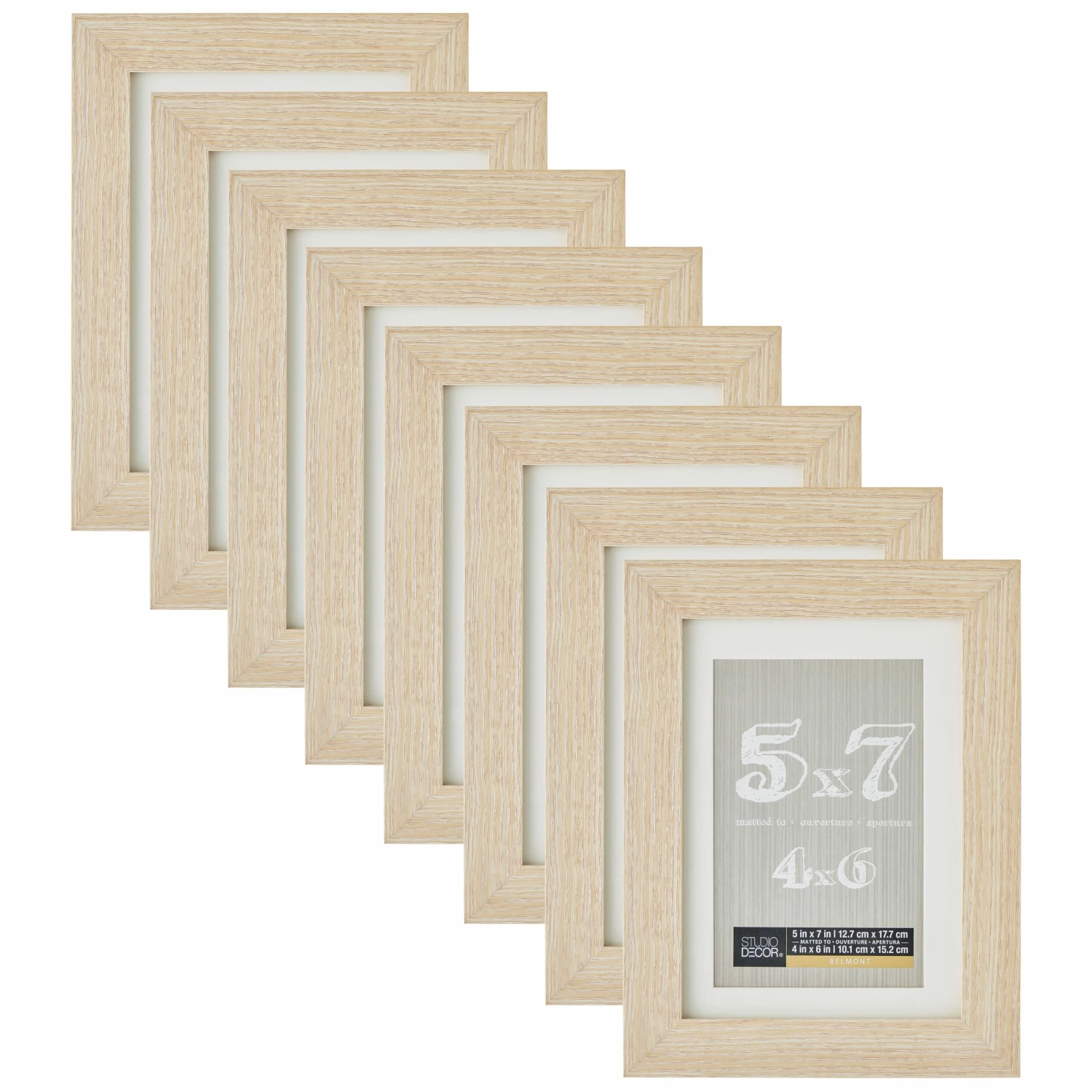 8 Pack: Blonde Frame With Mat, Belmont By Studio Décor® - Image 5